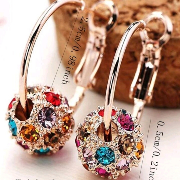 Dazzling ball earrings - Picture 6 of 6